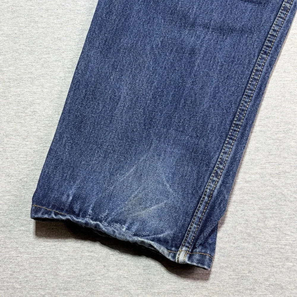 Levis 505 Jeans Men's 38x30 Regular Straight Blue Denim Wash Jeans Cotton Casual